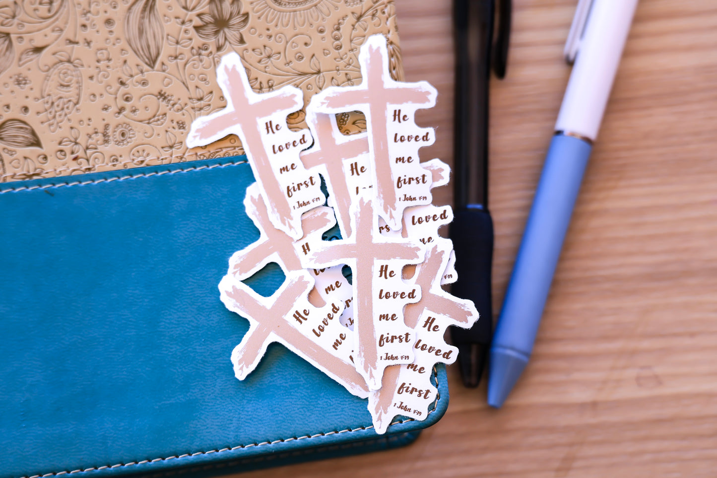 1 John 4:19 Mini Sticker image 2