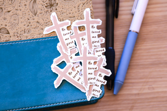 1 John 4:19 Mini Sticker image 2